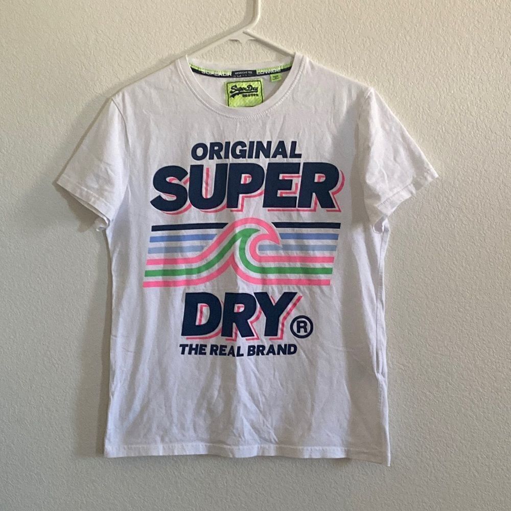SUPERDRY Midweight White 100% Cotton T Shirt Size L